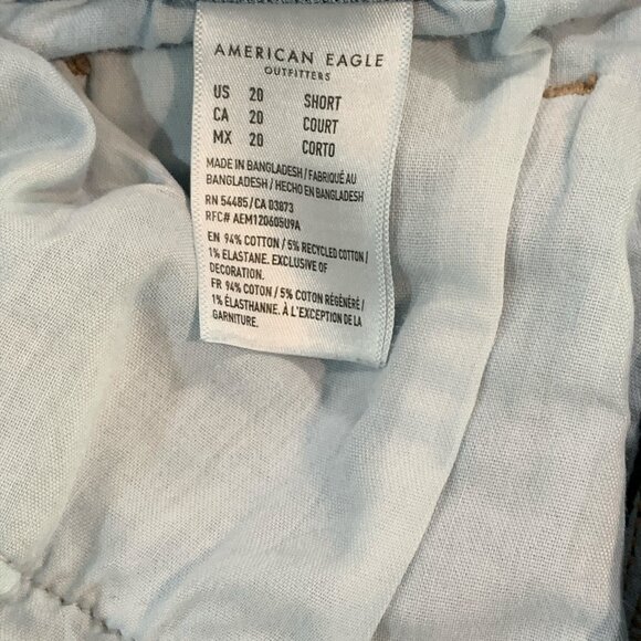 American Eagle Curvy Mom Jeans Size 20 Short Blue Stretch medium Wash Denim - Picture 15 of 15